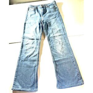 Zara Light Wash Mid-Rise Flared Jeans EU 38 USA 6 Made In Turkey